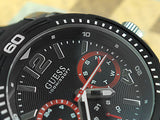 Guess Tread Black Dial Black Rubber Strap Watch for Men - W0967G1 Buy Now By Guess