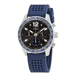 Guess Fleet Chronograph Black Dial Blue Rubber Strap Watch for Men - W0971G2 Buy Now By Guess