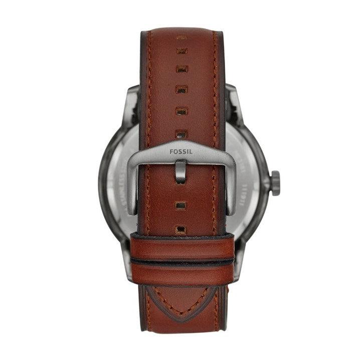 Fossil Townsman Automatic Skeleton Black Dial Brown Leather Strap Watch for Men - ME3181 Buy Now By Fossil