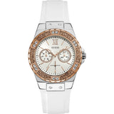 Guess Overdrive Analog White Dial White Rubber Strap Watch for Women - W10614L2 Buy Now By Guess
