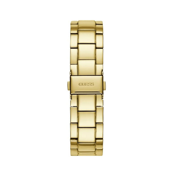 Guess Solar Chronograph Diamonds White Dial Gold Steel Strap Watch for Women - W1069L2 Buy Now By Guess