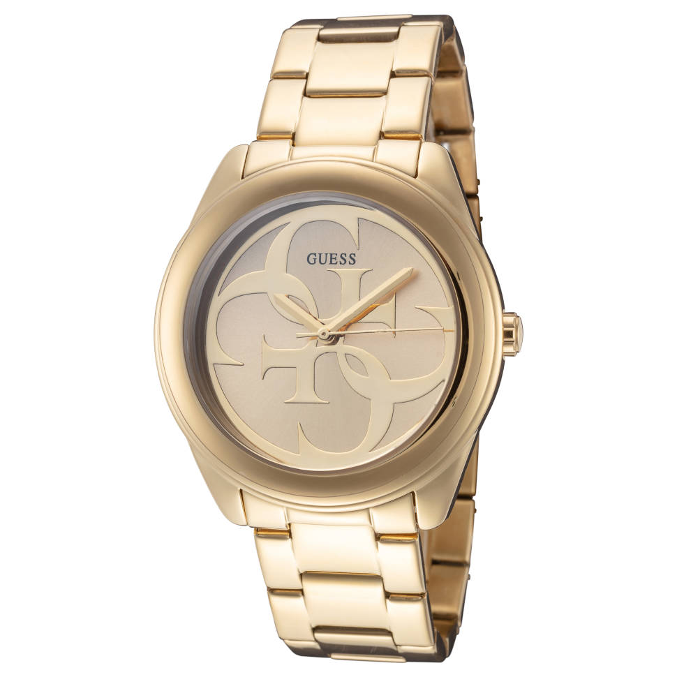 Guess G-Twist Gold Dial Gold Steel Strap Watch for Women - W1082L2 Buy Now By Guess
