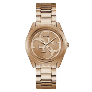 Guess G-Twist Rose Gold Dial Rose Gold Steel Strap Watch for Women - W1082L3 Buy Now By Guess