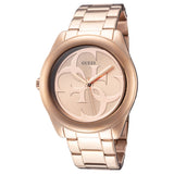 Guess G-Twist Rose Gold Dial Rose Gold Steel Strap Watch for Women - W1082L3 Buy Now By Guess