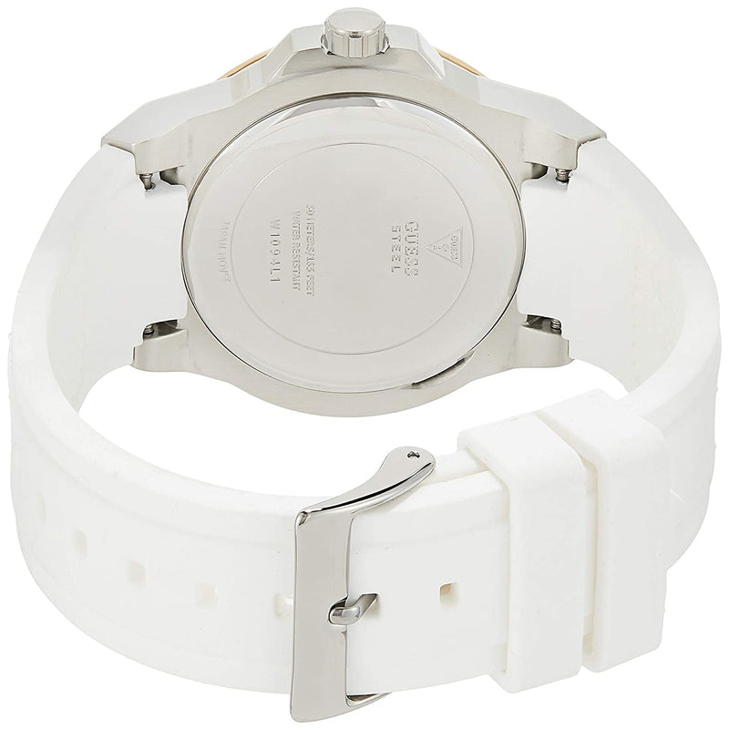 Guess Zena Analog White Dial White Rubber Strap Watch For Women - W1094L1 Buy Now By Guess