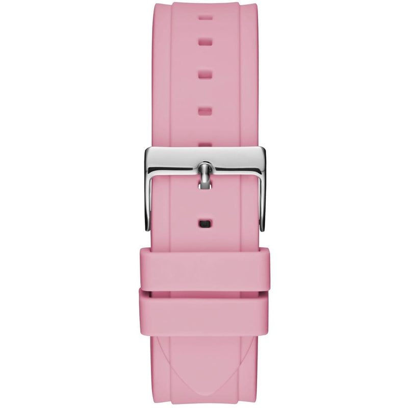 Guess Zena Quartz White Dial Pink Rubber Strap Watch For Women - W1094L4 Buy Now By Guess