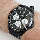 Guess Odyssey Quartz Black Dial Black Silicone Strap Watch For Men - W1108G3 Buy Now By Guess
