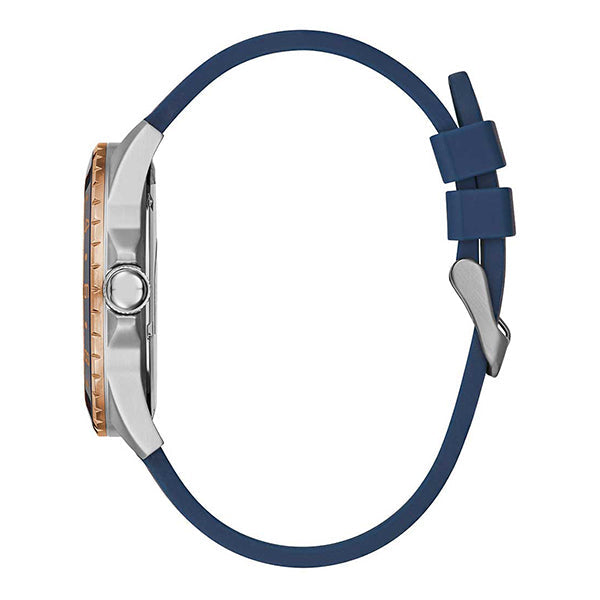 Guess Odyssey Multifunction Blue Dial Blue Rubber Strap Watch For Men - W1108G4 Buy Now By Guess