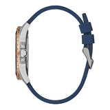 Guess Odyssey Multifunction Blue Dial Blue Rubber Strap Watch For Men - W1108G4 Buy Now By Guess
