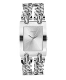 Guess Mod Heavy Metal Silver Dial Silver Steel Strap Watch For Women - W1117L1 Buy Now By Guess
