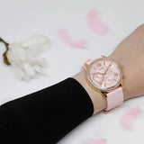 Guess Solar Rose Gold Dial Pink Rubber Strap Watch For Women - W1135L2 Buy Now By Guess