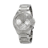 Guess Frontier Diamonds Silver Dial Silver Steel Strap Watch For Women - W1156L1 Buy Now By Guess