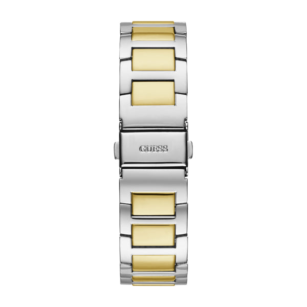 Guess Frontier Chronograph Crystals Gold Dial Two Tone Steel Strap Watch For Women - W1156L5 Buy Now By Guess