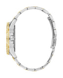 Guess Frontier Chronograph Crystals Gold Dial Two Tone Steel Strap Watch For Women - W1156L5 Buy Now By Guess