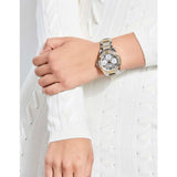 Guess Frontier Chronograph Crystals Gold Dial Two Tone Steel Strap Watch For Women - W1156L5 Buy Now By Guess