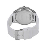 Guess Frontier Diamonds Silver Dial White Rubber Strap Watch For Women - W1160L4 Buy Now By Guess