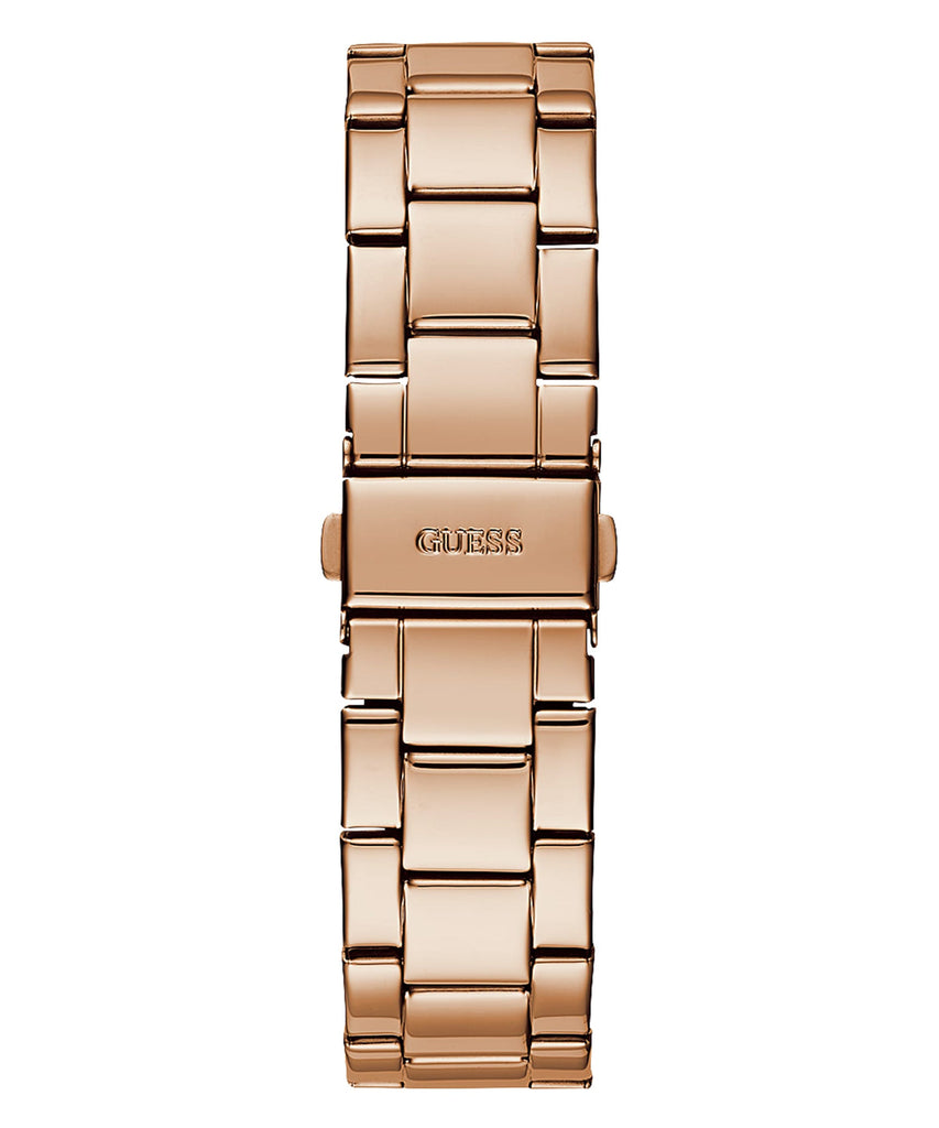 Guess G Twist Diamonds Rose Gold Dial Rose Gold Steel Strap Watch For Women - W1201L3 Buy Now By Guess