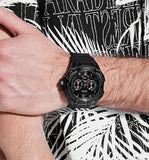 Guess Genesis Quartz Black Dial Black Silicone Strap Watch For Men - W1254G2 Buy Now By Guess