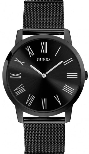 Guess Richmond Black Dial Black Mesh Bracelet Watch for Men - W1263G3 Buy Now By Guess