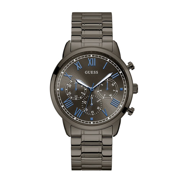 Guess Hendrix Chronograph Gunmetal Dial Gunmetal Steel Strap Watch for Men - W1309G3 Buy Now By Guess