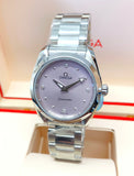 Omega Seamaster Aqua Terra Quartz Purple Dial Silver Steel Strap Watch for Women - 220.10.28.60.60.001 Buy Now By Omega