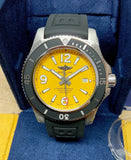 Breitling Superocean Automatic 44mm Yellow Dial Black Rubber Strap Watch for Men - A17367021I1S1 Buy Now By Breitling