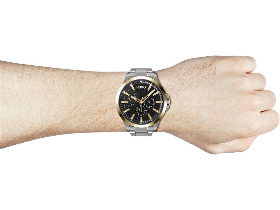 Hugo Boss Professional Black Dial Two Tone Steel Strap Watch for Men - 1513529 Buy Now By Hugo Boss