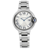 Cartier Ballen Bleu De Cartier Silver Dial Silver Steel Strap Watch for Women - W6920084 Buy Now By Cartier