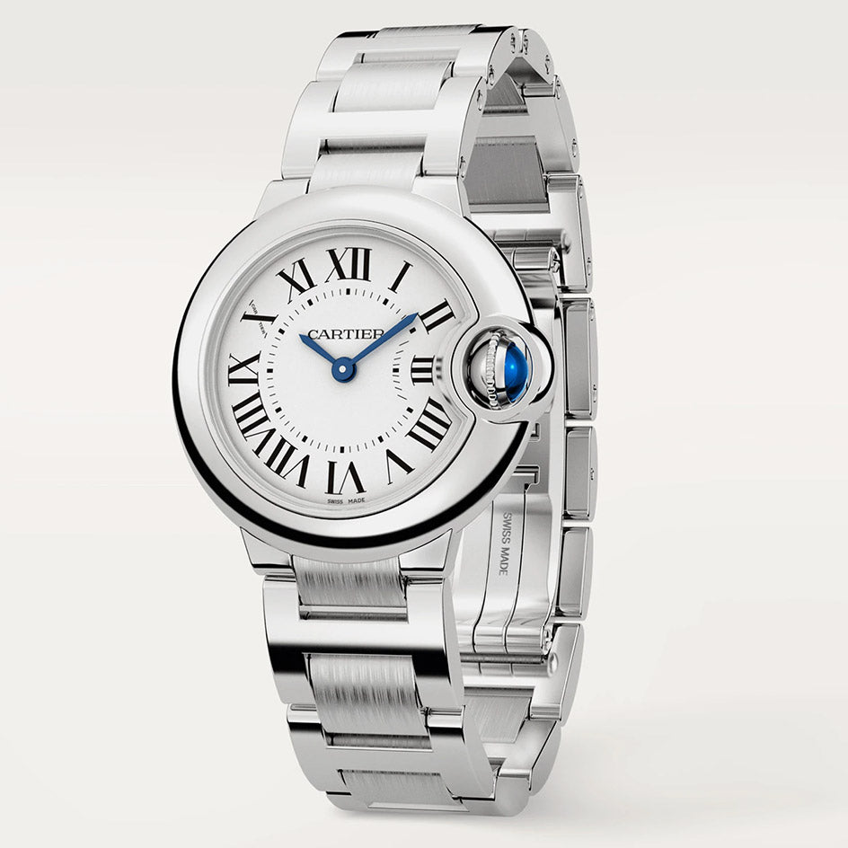 Cartier Ballon Bleu De Cartier White Dial Silver Steel Strap Watch for Women - W69010Z4 Buy Now By Cartier