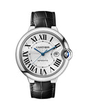 Cartier Ballon Bleu De Cartier Silver Dial Black Leather Strap Watch for Women - WSBB0028 Buy Now By Cartier