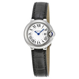 Cartier Ballon Bleu Silver Dial Black Leather Strap Watch for Women - W69018Z4 Buy Now By Cartier