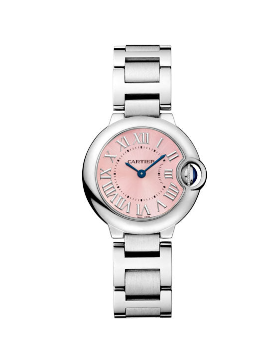 Cartier Ballon Bleu de Cartier Pink Dial Silver Steel Strap Watch for Women - W6920038 Buy Now By Cartier