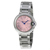 Cartier Ballon Bleu de Cartier Pink Dial Silver Steel Strap Watch for Women - W6920038 Buy Now By Cartier
