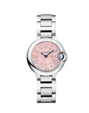 Cartier Ballon Bleu de Cartier Pink Dial Silver Steel Strap Watch for Women - W6920038 Buy Now By Cartier