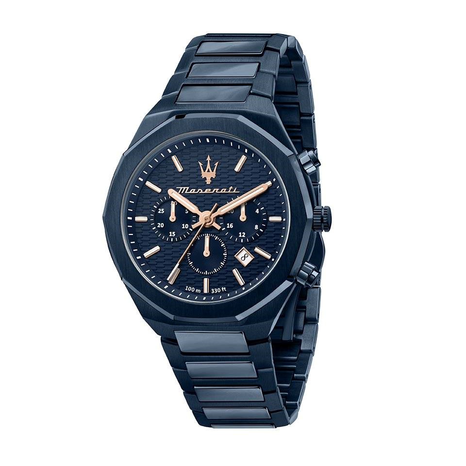 Maserati Stile Chronograph Blue Dial Blue Steel Strap Watch For Men - R8873642008 Buy Now By Maserati