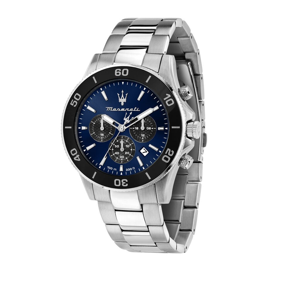 Maserati Competizione Chronograph Blue Dial Silver Steel Strap Watch For Men - R8873600009 Buy Now By Maserati
