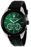Maserati Traguardo Chronograph Green Dial Black Silicone Strap Watch For Men - R8871612043 Buy Now By Maserati