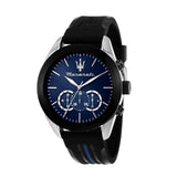 Maserati Traguardo Chronograph Blue Dial Black Silicone Strap Watch For Men - R8871612044 Buy Now By Maserati