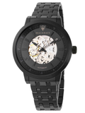 Maserati Granturismo Sport GT Skeleton Black Dial Black Steel Strap Watch For Men - R8823134003 Buy Now By Maserati