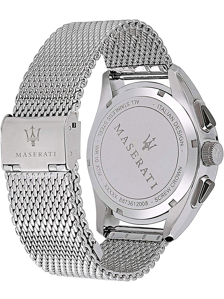 Maserati Traguardo Chronograph Black Dial Silver Mesh Bracelet Watch For Men - R8873612008 Buy Now By Maserati