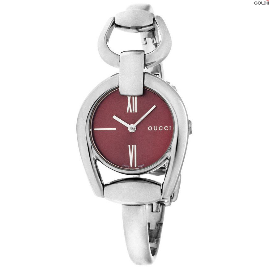 Gucci Horsebit Quartz Red Dial Silver Steel Strap Watch For Women - YA139502 Buy Now By Gucci