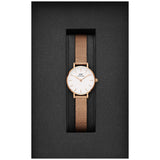 Daniel Wellington Petite Pressed Melrose White Dial Gold Mesh Bracelet Watch For Women - DW00100447 Buy Now By Daniel Wellington