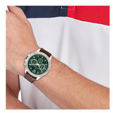 Tommy Hilfiger Lars Chronograph Green Dial Brown Leather Strap Watch For Men - 1792064 Buy Now By Tommy Hilfiger