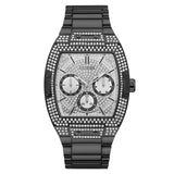Guess Phoenix Multifunction Crystals Silver Dial Black Steel Strap Watch For Men - GW0094G3 Buy Now By Guess