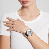 Guess Fusion Chronograph Crystals Silver Dial Silver Steel Strap Watch For Women - GW0552L1 Buy Now By Guess