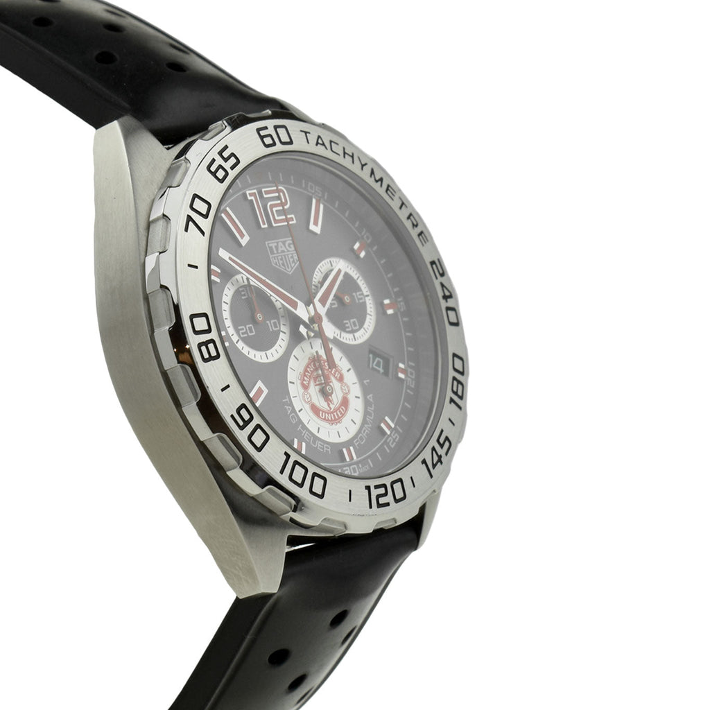 Tag Heuer Formula 1 Manchester United Special Edition Grey Dial Black Silicone Strap Watch for Men - CAZ101M.FT8024 Buy Now By Tag Heuer
