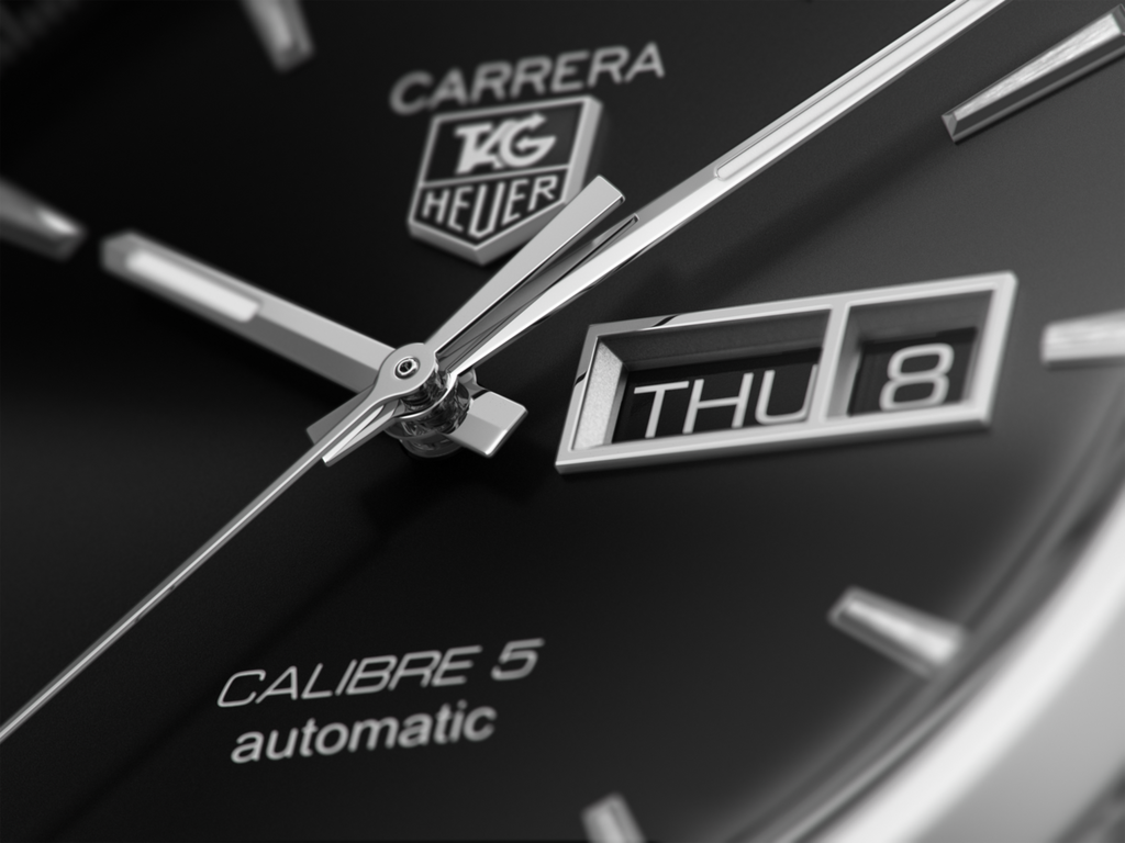 Tag Heuer Carrera Calibre 5 Automatic Black Dial Silver Steel Strap Watch for Men - WAR201A.BA0723 Buy Now By Tag Heuer