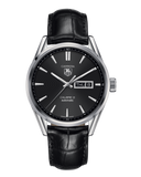Tag Heuer Carrera Automatic 41mm Black Dial Black Leather Strap Watch for Men - WAR201A.FC6266 Buy Now By Tag Heuer