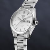 Tag Heuer Carrera Calibre 5 Automatic White Dial Silver Steel Strap Watch for Men - WAR201B.BA0723 Buy Now By Tag Heuer