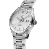 Tag Heuer Carrera Calibre 5 Automatic White Dial Silver Steel Strap Watch for Men - WAR201B.BA0723 Buy Now By Tag Heuer
